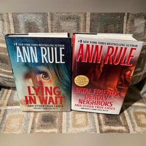 Two Ann Rule hardcover books